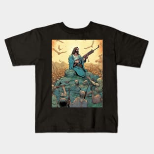 Jesus Christ, Zombie Slayer Kids T-Shirt